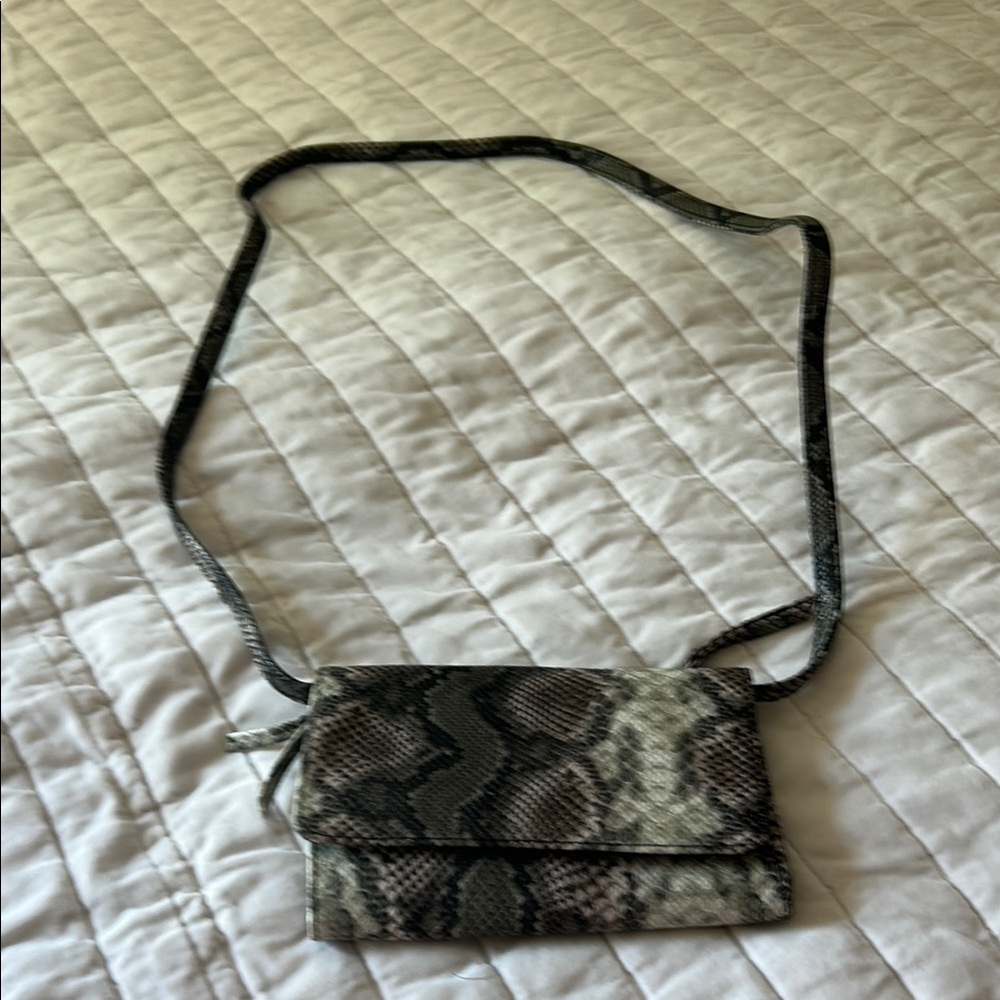 Snake Print Crossbody Bag